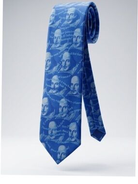 Fox & Chave Shakespeare Tie Literary Skull Quote Silk 58” 3.75” Novelty